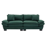 Corduroy Sofa Sleeper Couch Loveseat Sofa with Pillows Comfy Upholstered Deep Seat Sofa for W676P227343