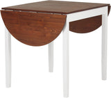 DFW Solid Wood Folding Dining Table, Drop Leaf Kichen Dining Room Desk for Small Spaces, Small W2301P300994