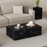 ZUN Enhance your living space with this modern MDF coffee table featuring a sleek black texture pattern. W1151P173094