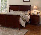 Contemporary Bedroom Furniture Nightstand Cherry Finish 2 x Drawers Bed Side Table Pine wood B011P208921