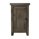 14 inch Chairside Table, No Assembly Required, Barnwood Finish GL-B108131549