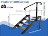 Step Stool Foldable, Step Ladder 4 Step Folding, RV Steps with Height Adjustable Handrail and Non 10731559