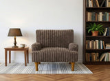 Modern Accent Chair with 3.5cmW Wide Wale Corduroy, 9" Solid Wood Legs, Comfortable Upholstered 18831896