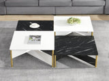Modern Nesting Coffee Tables Set of 4 -Mid Century Modern Square Living Room Table, Free Adjustable N770P309785B