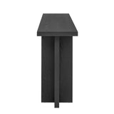 U_STYLE Vintage-Inspired and Ash Wood Veneer ConsoleTable with T-Leg Design,Suitable for N711P241289B