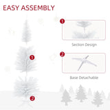 6 foot white Christmas tree with bracket 79075083