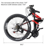 ZUN 26in High Carbon Steel 100kg 21 Speed Land Rover Shimano TX30 Folding Mountain Bike Black 66132359