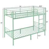 Twin Over Twin Bunk Bed for Kids Teens Adults, Heavy Duty Metal Bunk Bed with 30025926
