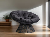 38" Ergonomic Swivel Wicker Papasan Chair with Thick Tufted Cushions, 360 Degree Rotatable Chairs 44208273