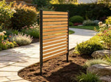 39" W x 61" L Wood Privacy Fence Panel, AC & Pool Equipment Screen with Metal Stakes, Easy DIY 51934312