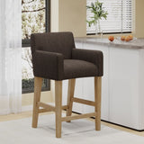 Upholstered 26 inch Counter Stool - Brown/Weathered Brown 71252.00BRN