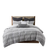 King/Cal King Cotton Jacquard Duvet Cover Mini Set B03596481