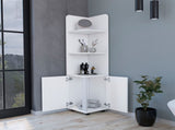 Klay 2-Door 4-Shelf Tall Storage Cabinet White B062103272