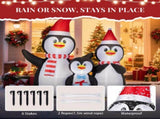 Christmas Inflatable Penguin Family, 5 LED Lights, 3-Penguin Design, Weatherproof Polyester, for 47067176