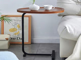 2-pieces Brown C-shaped Side Table, Small Sofa Table for Small Spaces, Living Room, Bedroom 31928625