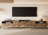 Mid Century TV Stand 2 Drawers, Media Console Table for TVs up to 85'', Entertainment Center N710P401530P