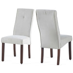 ZUN Beige Dining Chairs Urban Style Fabric Parson Chairs Kitchen Living Room Armless Side Chair with W1516P182408