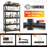 5-Layer Metal Storage Rack, Adjustable Height Storage Rack, 2000 Pound Load, Suitable For Garages, W1831P340330