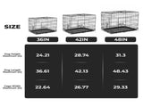 36 Inch Double Door Dog Crate - Heavy Duty Foldable Metal Cage with Divider, Removable Tray & 36304739