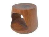 MGO Hollow Side Table, Wood-like texture,antique brown Color N770P212235A
