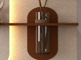 Adjustable 3-Color LED Sandstone Wall Decor with Simulated Green Plants - 3D Art Sculpture, Glass W2700P313029