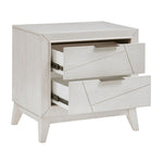 ZUN Antique White Finish Nightstand with Drawers Modern Bedroom Furniture 1pc B011P286903