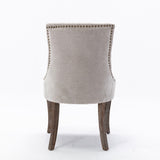 ZUN Furniture,Ultra Side Dining Chair,Thickened fabric chairs with neutrally toned solid wood legs, 17095092