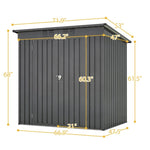 ZUN 6 x 4 ft Outdoor Storage Shed, All Weather Tool Shed for Garden, Backyard, Lawn, Black W1212138675