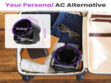 Portable USB Table Fan 100 Speed Settings Real-Time LCD Display Battery Indicator, 120 Degree 31502836