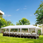 ZUN 3*9m Non-Cloth PE Cloth Plastic Sprayed Iron Pipe Outdoor Party Tent White 15998186