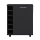 Wick Bar Cart with Integrated Wine Storage, Spacious Cabinet and Smooth Rollers B070P188879