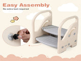 Convertible 2-Step Toddler Step Stool Multifunctional Kids Ladder Seat for Kitchen Bathroom 71631738