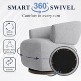 wivel Barrel Chair, Fully Assembled Accent Lounge Sofa with 360-Degree Base, Oversized Upholstered B082P232938