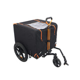 Foldable Pet Jogging Stroller Dog Carriers Bicycle Trailer Pet Dog Cat Bike Trailer Orange and Black W1364P214074