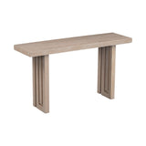 U_STYLE Uniquely Designed Oak Veneer Console Table with Distinctive Side Shapes, Suitable for N711P170550K