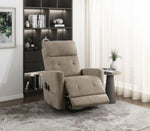 ZUN Power Lift Chair with Massage and Heat Comfort Brown Microfiber Upholstery Living Room Furniture 1pc B011P262310