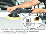 Dual Action Car Buffer, 21mm Random orbital Polisher, 6 Variable Speeds 2100-5000 OPM, 6 inch 12823360