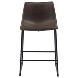 Brown and Black Armless Counter Height Stools B062P153504