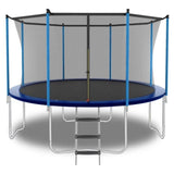 ZUN 12ft Blue Outdoor Toddler Trampoline with Enclosure Safety Net Jumping Fun Trampoline, heavy-duty 29596203