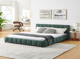 Queen Size Upholstered Bed ,comfortable upholstered bed frame, Chenille fabric, with headboard and W487P235285