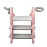 ZUN Toddler Slide for Indoor Use,Pink+White W2181P190005