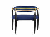 Modern Contemporary 2pcs Side Chairs Blue Fabric Upholstered Ultra Stylish Chairs Set B011139602