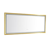 84in. W x 48in. H Oversized Rectangular Black Framed LED Mirror Anti-Fog Dimmable Wall Mount W127291634