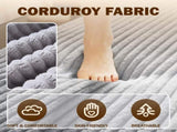 Modern Floor Sofa with 2 Pillows,Convertible Corduroy Fabric Foam-Filled Sleeper Sofa Bed,15" Twin 36392384