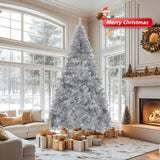 8 FT Artificial Christmas Tree, Unlit Hinged Christmas Pine Tree with 1350 Branch Tips and Sturdy 66258165