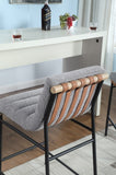 Lahni 17.75" Gray Boucle Fabric Counter Height Chair B061128597