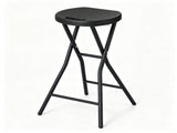 Foldable Backless Bar Stool, Waterproof HDPE Seat Counter Height Stool with Metal Frame, 330LBS 44714087