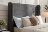 Harper Tall Headboard Upholstered Bed / 54" High Headboard / Elegant Simplicity / No Box Spring B083P152031