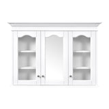 40" Medicine Cabinet with Mirror, Bathroom Storage Cabinet with Mirror Door and Shelves, Wall N710P264317K