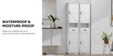 ZUN 69" H Tall Bathroom Storage Cabinet with 2 Barn Doors and 1 Drawer, Narrow Storage Unit, Adjustable W2386P207759